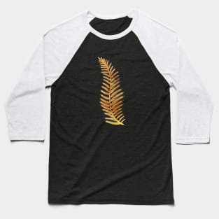 Mustard Yellow Fern Leaf Baseball T-Shirt